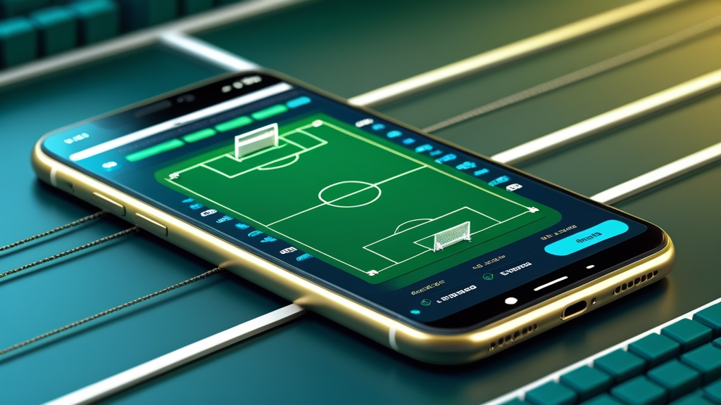 a smartphone sports betting app with a stadium